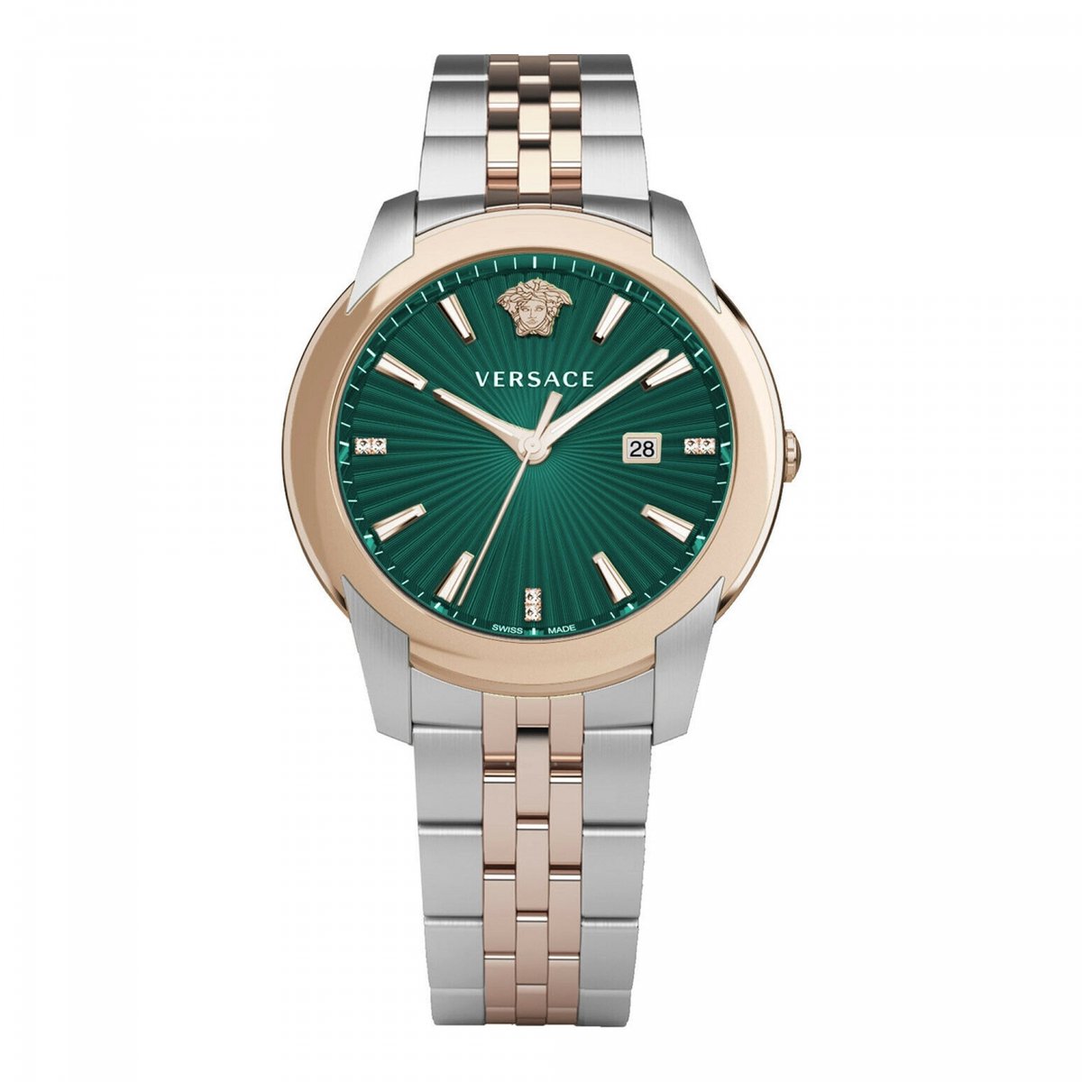 Versace VELQ01019 horloge mannen - Roestvrij Staal - zilver