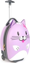 Bol.com Boppi - kindertrolley - kat - handbagage - lichtgewicht - duurzame hardcase - 17L - kinderkoffer met wieltjes - verstelb... aanbieding
