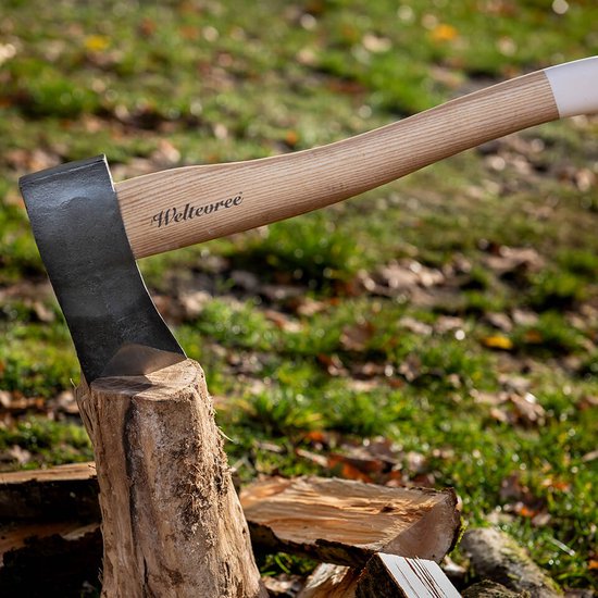 Weltevree - Splitting Ax - Kloofbijl - Bijl Om Hout Te Kloven - Handvat van Essenhout - Staal van Weltevree — afbeelding 5