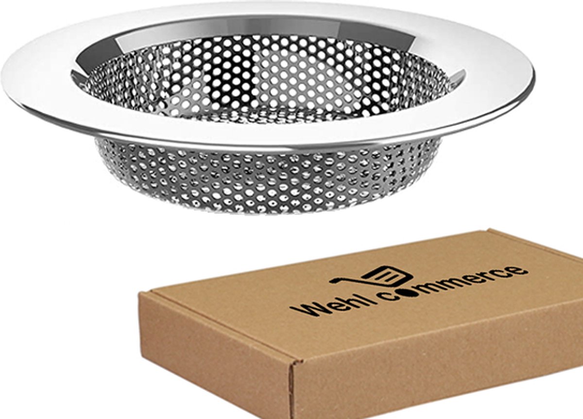 Goedkoopste Luxe RVS gootsteen zeef Ø71 - 45mm - gootsteenstop - afvoerzeef - korfplug - gootsteenbakje