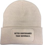 Wintermuts almond - Better winterhands than snowballs - soBAD. | Wintersport | Après ski outfit Warme Muts voor Volwassenen | Heren en Dames Beanie
