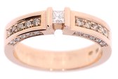 R&C – Adora - roségouden ring - 14 karaat – diamant - uitverkoop Juwelier Verlinden St. Hubert – van €1995,= voor €1639,=