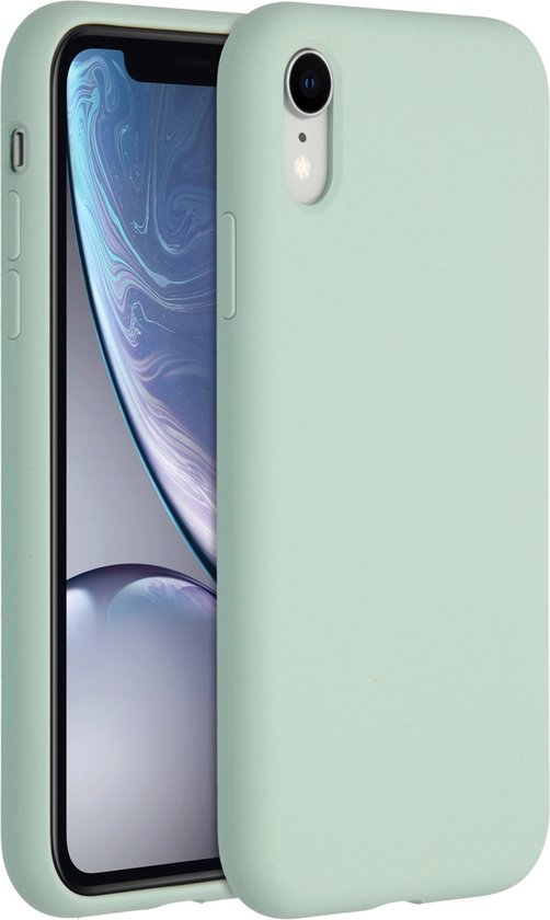 iPhone Xr Hoesje Siliconen - Accezz Liquid Silicone Backcover - Blauw |  bol.com