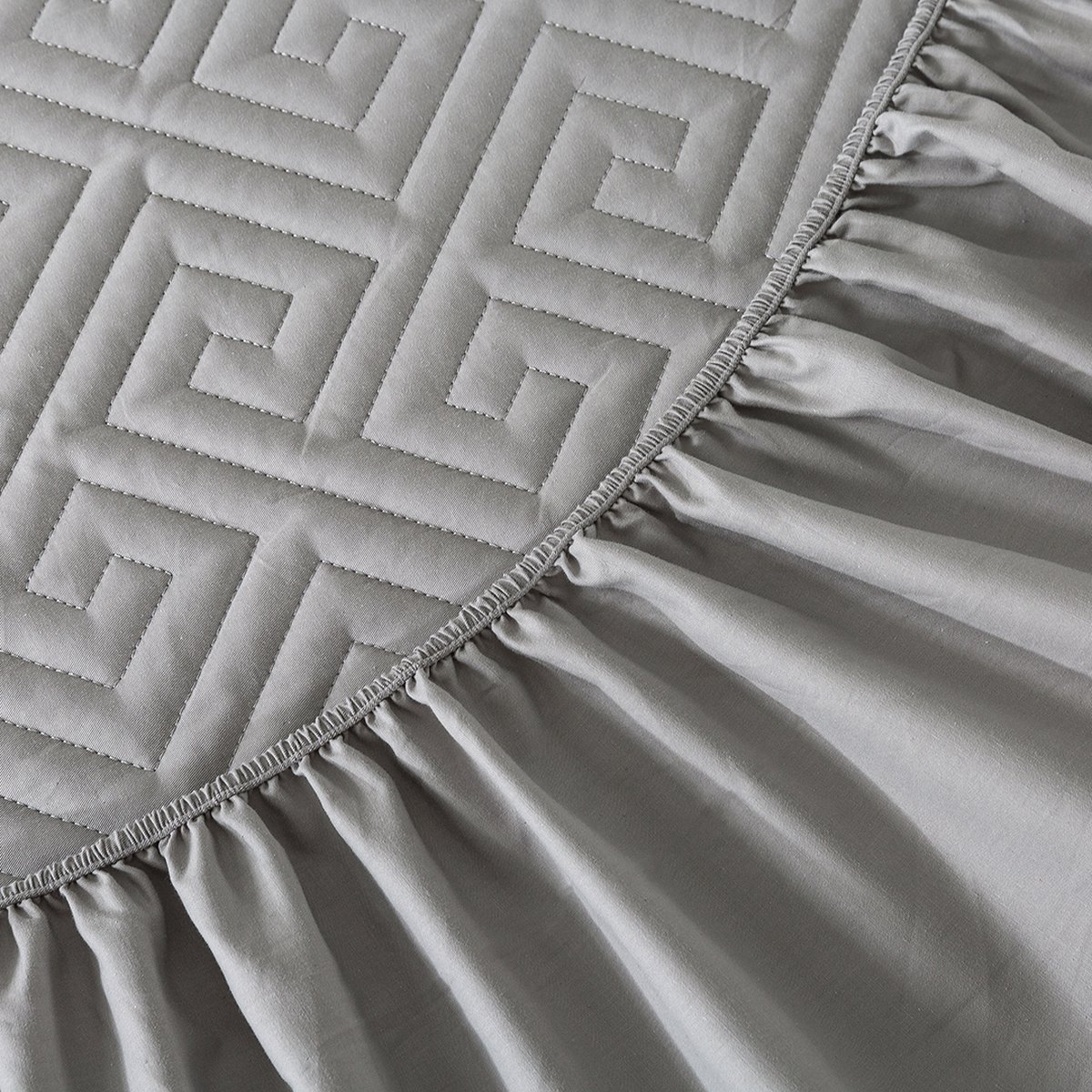 Instap Warm /Hoogwaardige gewatteerde Hoeslaken100% katoen hoeslaken tweepersoons Boxspring/matras 160x200x30cm-Grijs