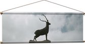 WallClassics - Affiche Textile - Image de Cerf - 120x40 cm Photo sur Textile