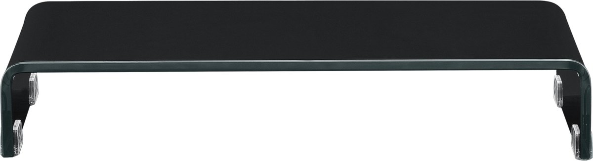Monitorstandaard - Verhoger - Glas - Kleur hoogglans zwart - Afmeting (LxBxH) 70 x 30 x 13 cm