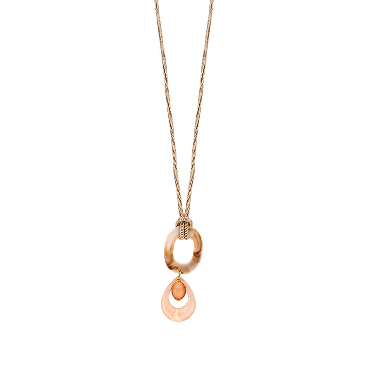 Les Cordes - Halsketting - Collier - XINO - Beige - Metaal - Sieraad Dames - Juwelen