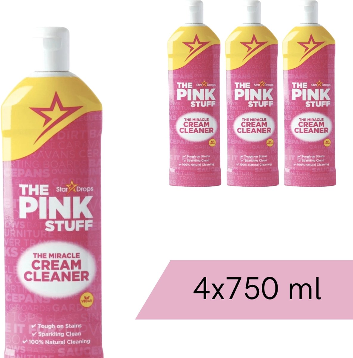 The Pink Stuff - Vloerreiniger - 4 x 1 liter - Voordeelverpakking -  voordeelpakket 