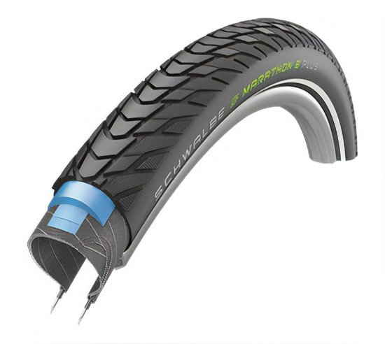 Foto: Schwalbe buitenband marathon e plus 28 inch x 1 75 zwart reflecterend