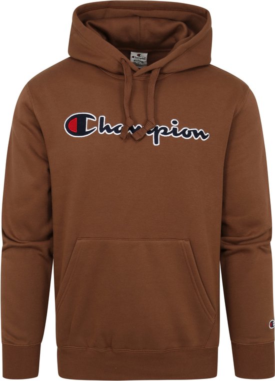 Champion - Hoodie Logo Bruin - Heren - Maat M - Regular-fit