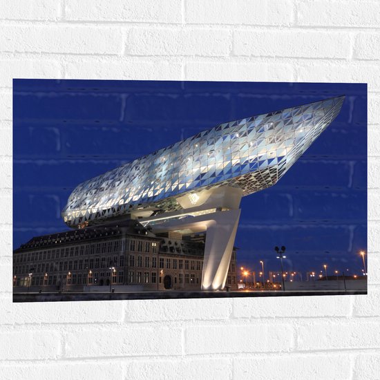 WallClassics - Muursticker - Port House - Anvers - 75x50 cm Photo sur Muursticker
