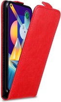 Cadorabo Hoesje geschikt voor Samsung Galaxy A11 / M11 in APPEL ROOD - Beschermhoes in flip design Case Cover met magnetische sluiting