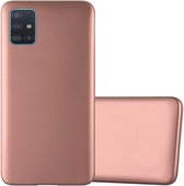Cadorabo Hoesje geschikt voor Samsung Galaxy A51 4G / M40s in METALLIC ROSE GOUD - Beschermhoes gemaakt van flexibel TPU silicone Case Cover