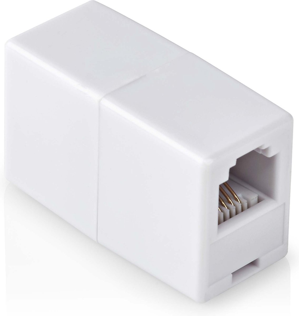 Telefoon Koppelstuk - RJ11 - Female 6p4c - Wit - Allteq