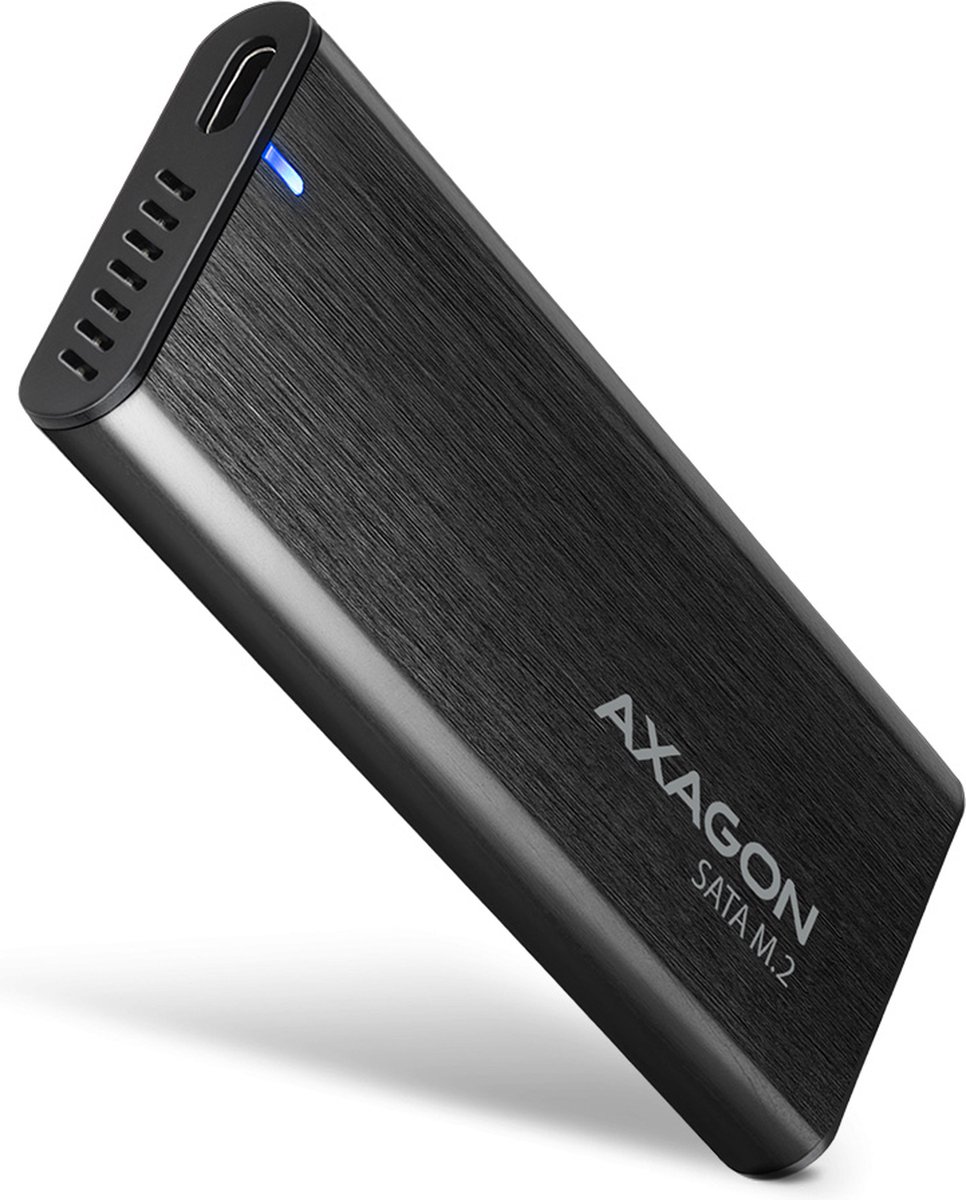 AXAGON EEM2-SBC USB-C 3.2 Gen 2 - M.2 SATA SSD 30-80mm ALU box *USBAM *USBCF *M.2