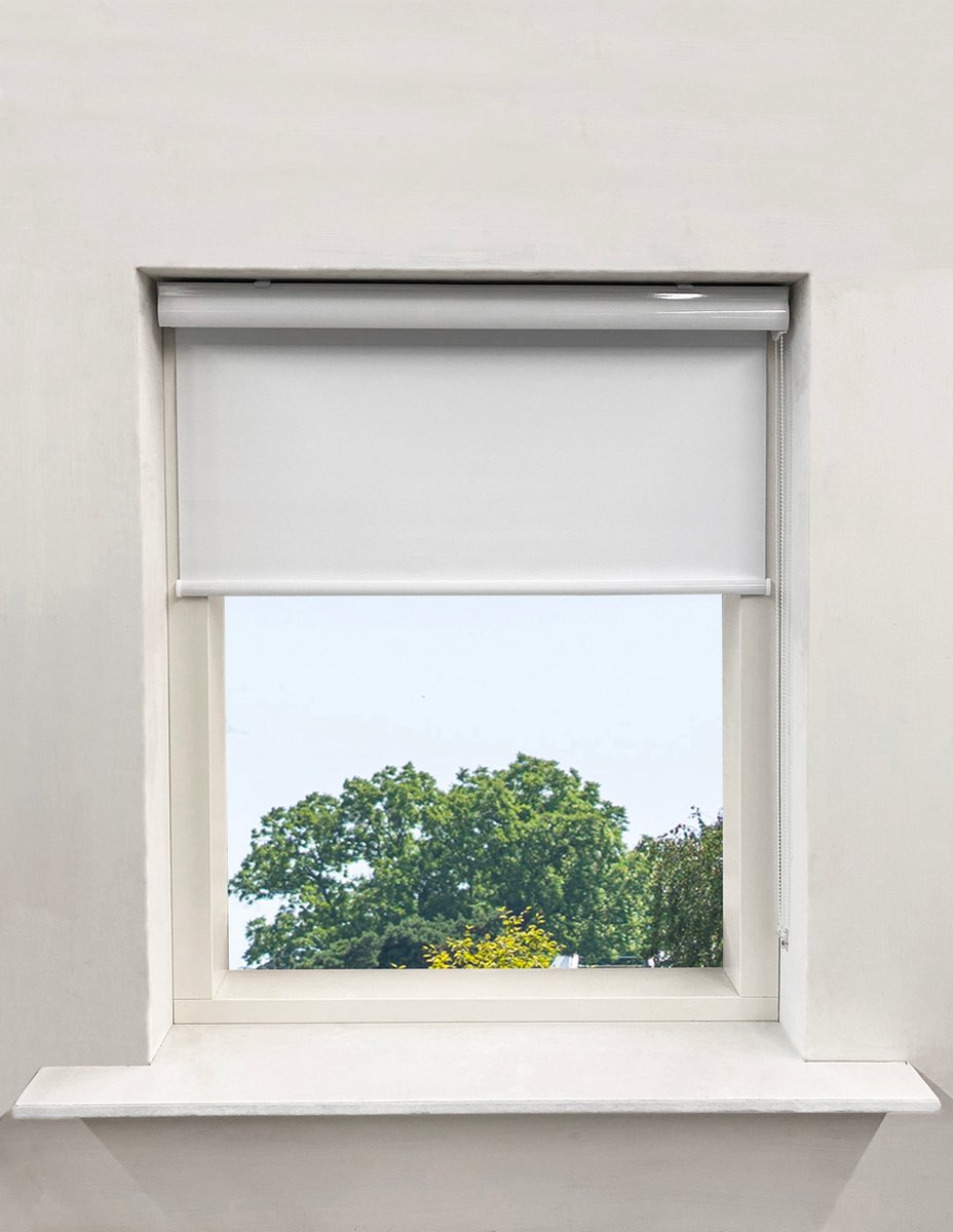 Rolgordijn Cassette Verduisterend Full Colour Wit - 120x175cm