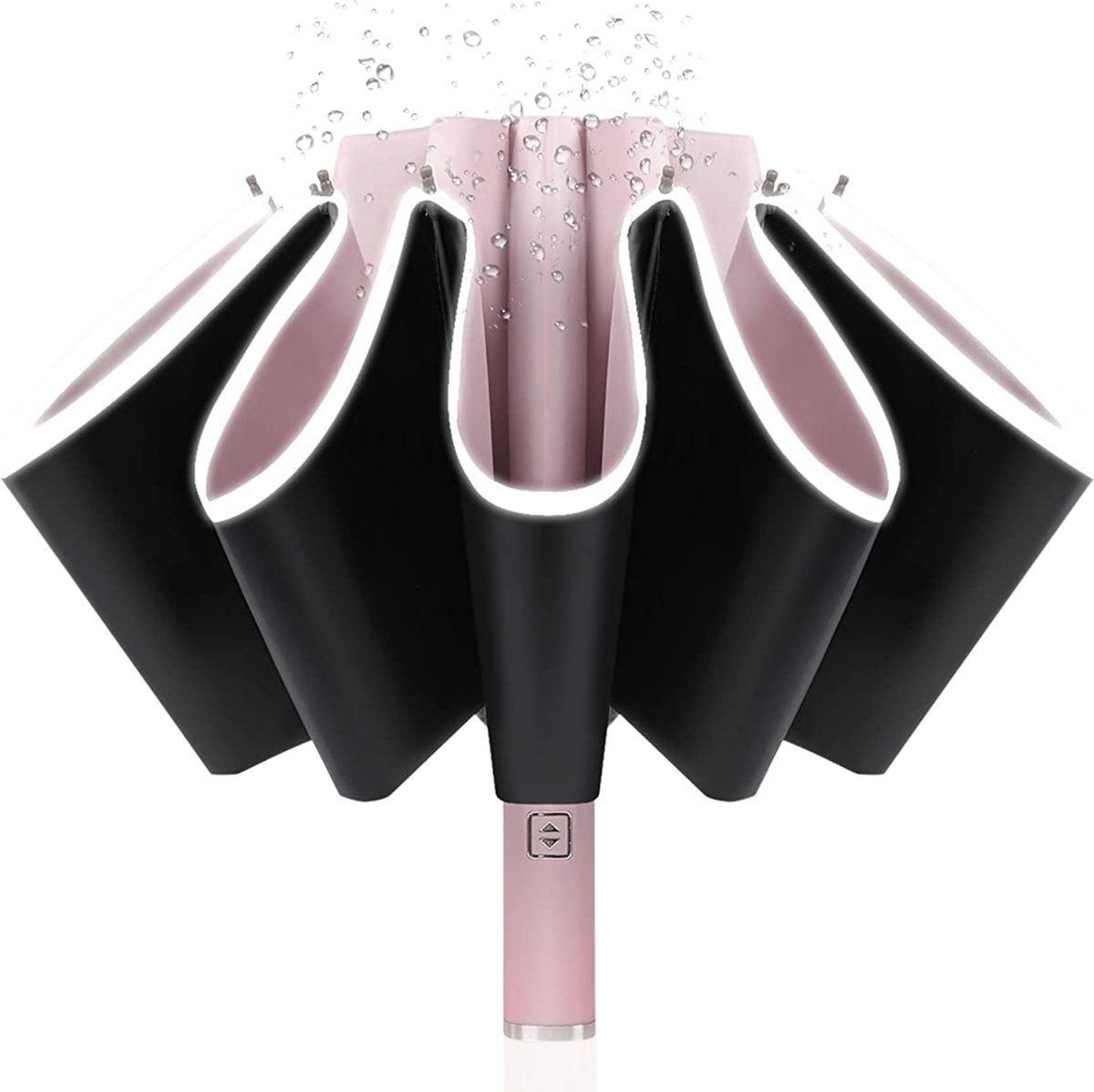 Tamarow™ Automatische Opvouwbare Paraplu - Omgekeerd Design - Windproof - Lichtgewicht - Reflectie - Omgekeerd Design - Roze