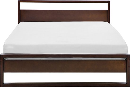 GIULIA - Tweepersoonsbed - Donker - 140 x 200 cm - Dennenhout