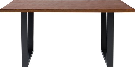 AUSTIN - Eettafel - Donkere houtkleur - 90 x 160 cm - MDF