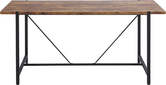 SARITAS - Eettafel - Donkere houtkleur - 80 x 160 cm - MDF