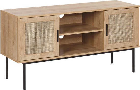 Beliani PASCO - meuble TV - couleur bois clair - panneau de fibres de bois  | bol.com