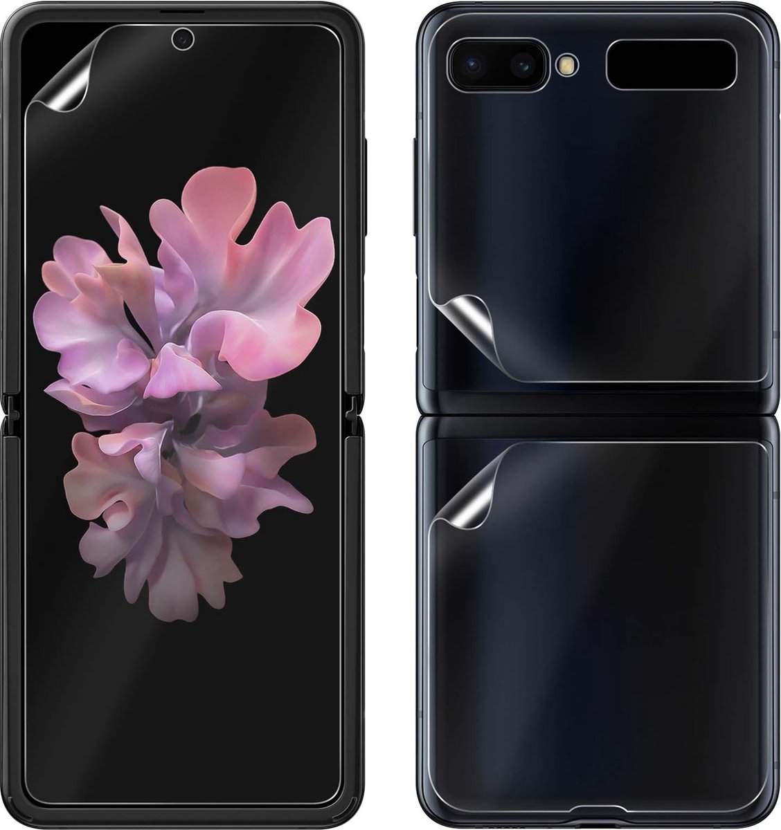 2x Films Geschikt voor Samsung Galaxy Z Flip Hydrogel Anti-glare Anti-kras Imak Transparant