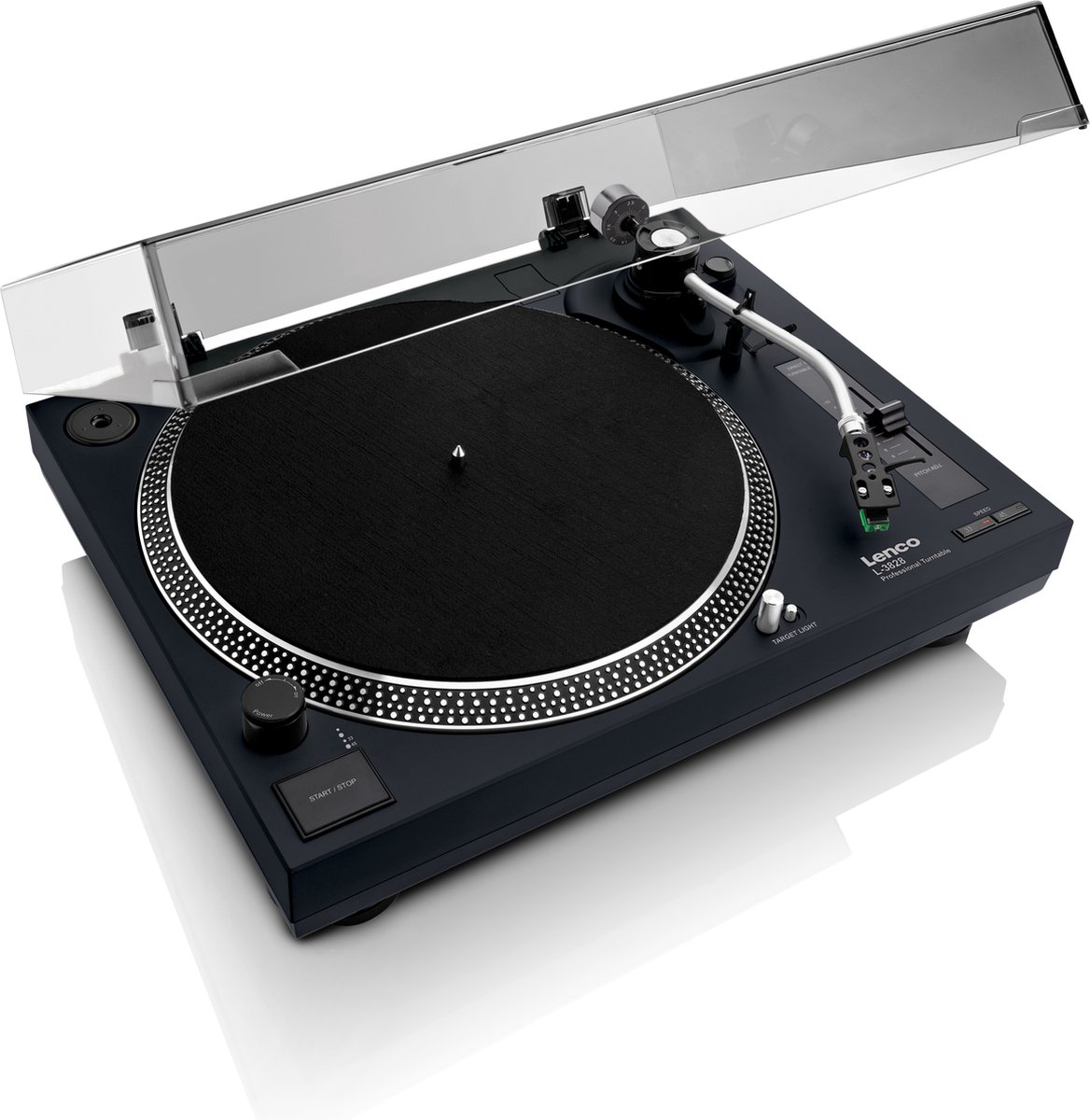 Lenco Platenspeler - Direct drive - USB naar PC encoding - L-3828BK - Zwart