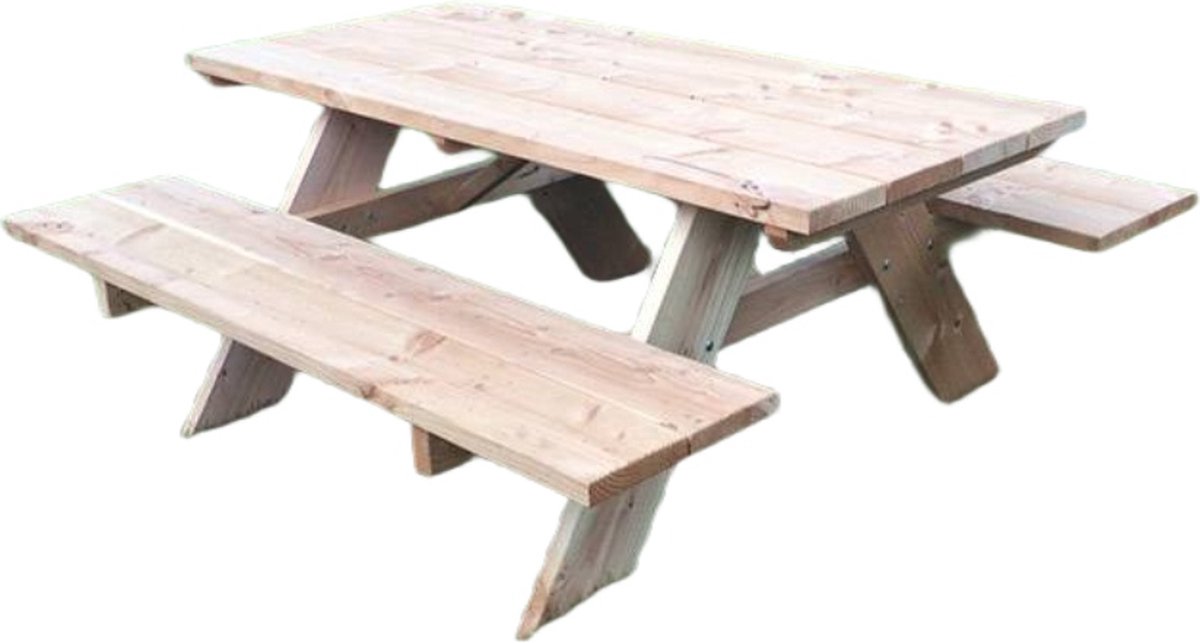 Rockwood® Picknicktafel Douglas Classic 1.80m Exclusief 8 afgeronde hoeken