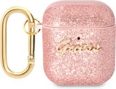 Guess Gitter Flakes Case - Apple Airpods 1 & 2 - Roze