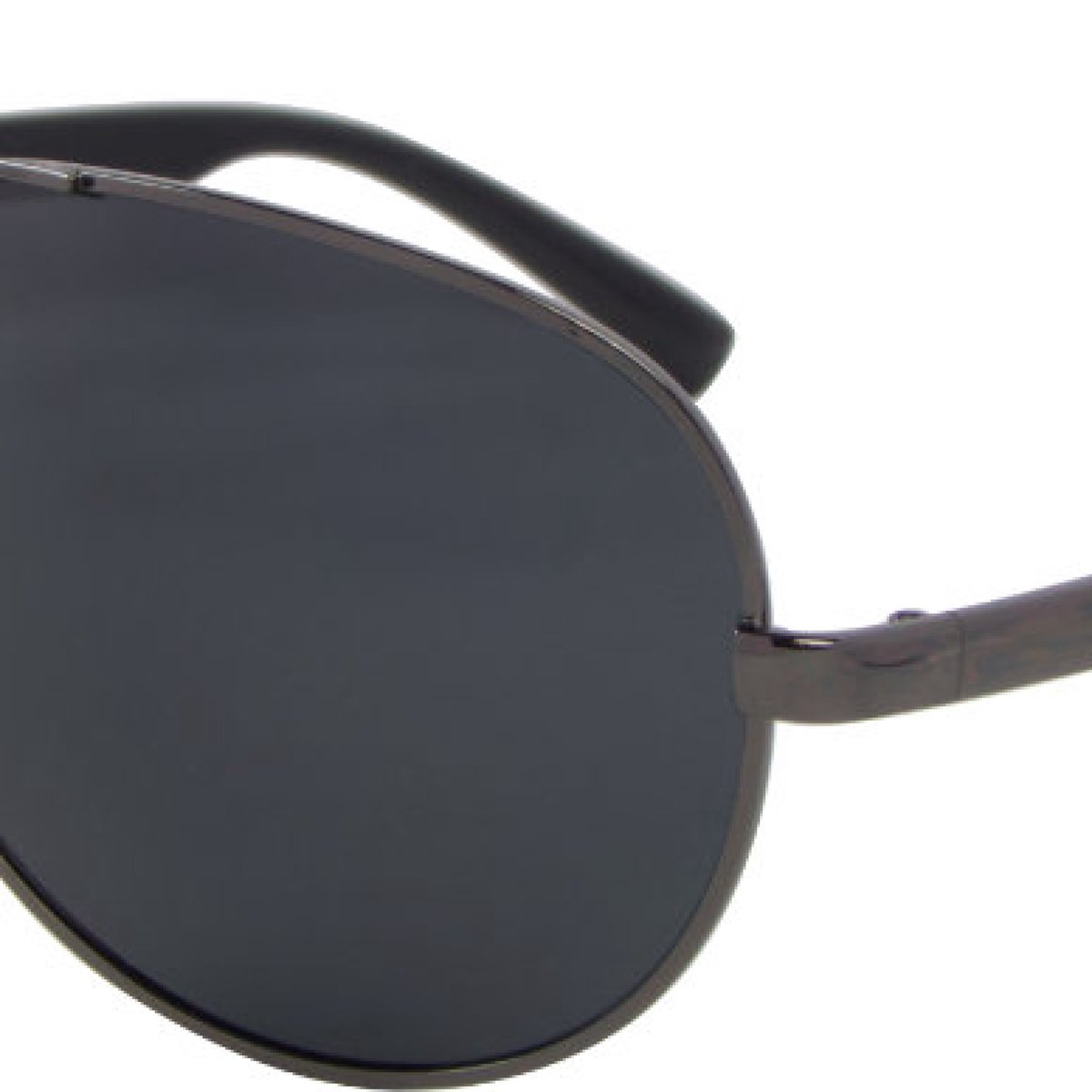 Hidzo Volwassen Piloten Zonnebril Zilverkleurig - UV 400 - Zwarte Glazen