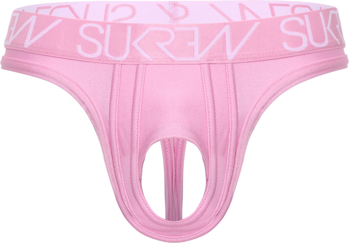 Sukrew U-Style Classic String Soft Pink - Maat XXL - Erotisch Heren Ondergoed - Sexy Herenstring - Pearl Collectie