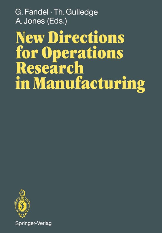 New Directions for Operations Research in Manufacturing - cover