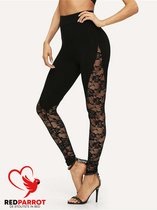 Erotische lace legging PRO BLACK | Damesbroek | Hoge taille | Aansluitend | Sexy Broek | Lingerie Zwart | S tot en met XXL | Hoge kwaliteit