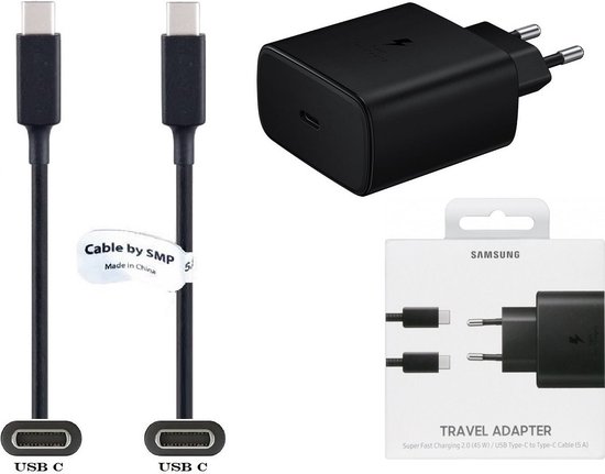 Chargeur rapide + câble USB C de 2,2 m. 45W PD Marker & USB 3.1 / E-Chargeur  à puce... | bol.com