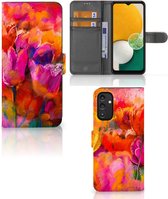 GSM Hoesje Geschikt voor Samsung Galaxy A14 5G Cover met Tekst Tulips