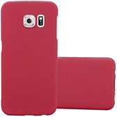 Cadorabo Hoesje geschikt voor Samsung Galaxy S6 EDGE PLUS in FROSTY ROOD - Hard Case Cover beschermhoes in Frosted look tegen krassen en stoten