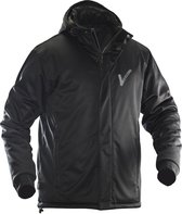 Security / Beveiliging kleding - Jobman - Winter Softshell jas met capuchon - Zwart inclusief Borstlogo (V-tje) en Ruglogo (SECURITY) - Maat S - VOOR PROFESSIONALS
