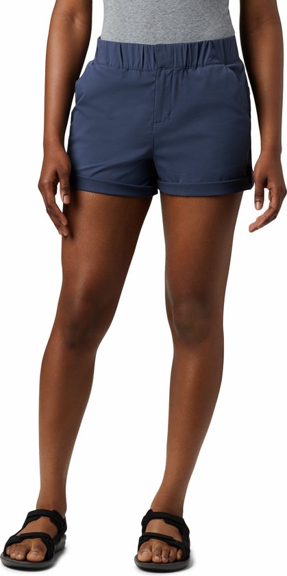 Columbia Firwood Camp II Wandelbroek Dames - Outdoorbroek - Korte Broek - Water- en Vlekafstotende Short - Blauw - Maat XL