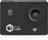 Action Cam - 1 Scherm - 1080p@30fps - 12 MPixel - Waterbestendig tot: 30.0 m - 90 min - Wi-Fi - App beschikbaar voor: Android / IOS - Mounts inbegrepen - Zwart