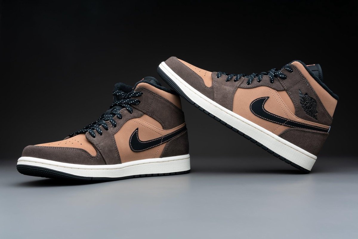 Air Jordan 1 Mid Se ''Dark Chocolate'', DC7294-200, Maat 41, Bruin | bol.com