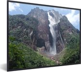 Fotolijst incl. Poster - Watervallen in het Nationaal park Canaima in Venezuela - 40x30 cm - Posterlijst