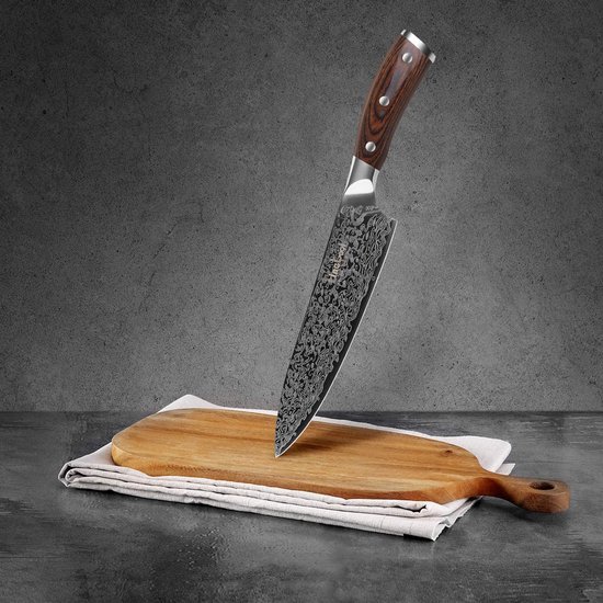 B37 Lan Series - Chinees koksmes (cleaver) (damascus