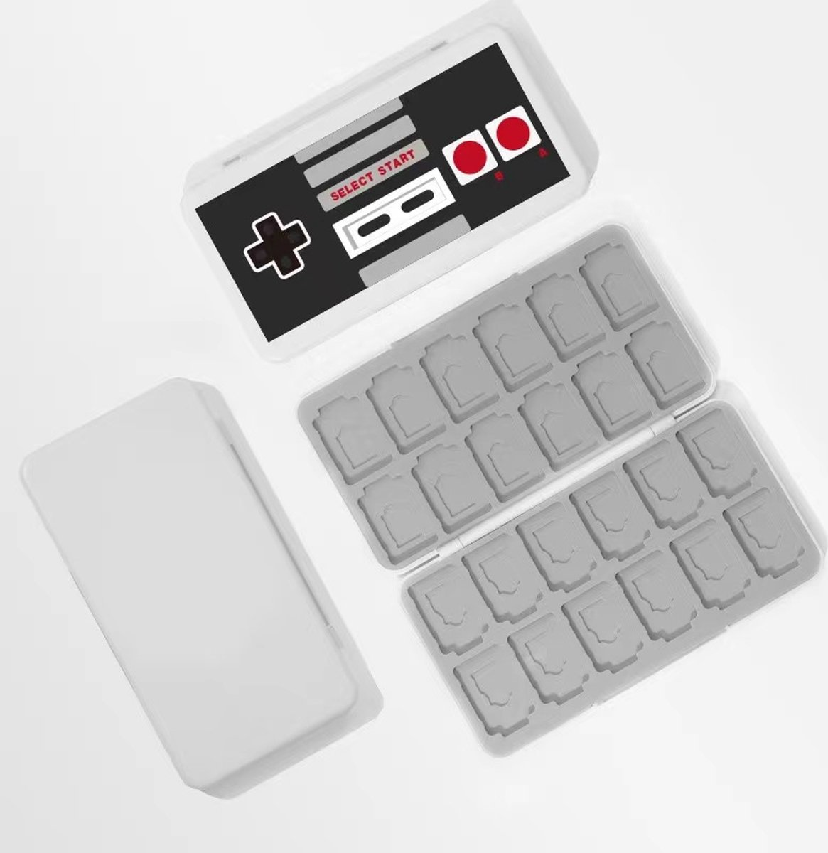Yes In LAB - 24-in-1 Game Card Case geschikt voor Nintendo Switch - NES Controller - Kaarthouder - Opbergdoos Speelkaarten - Beschermhoes - Premium case - 24-slot opslag - Beschermtas - Opbergen - Game Etui - Accessoire geschikt voor Nintendo Switch