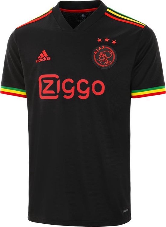 evenwicht Tenen stap in Ajax Amsterdam 3e Shirt Bob Marley voetbalshirt 2022 zwart rood s m l xl  xxl |... | bol.com