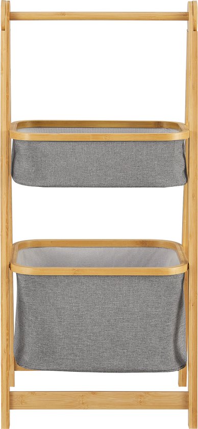 Kreher Kunststof rek, opbergrek 60 x 30 x 130 cm, 4 planken, grijs, max. 100 kg (set van 2