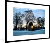 Fotolijst incl. Poster - Zon - Winter - Nijmegen - 80x60 cm - Posterlijst