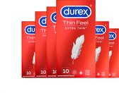 Bol.com Durex Condooms Thin Feel - Extra Thin - 6x 10 stuks aanbieding