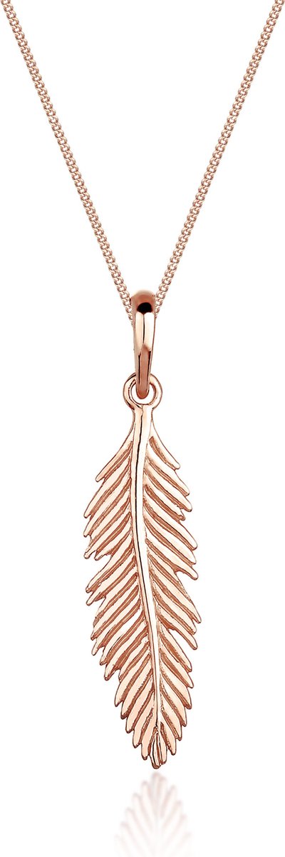 Elli Halsketting Veer 925 Sterling Zilver roségoud verguld