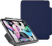 Pipetto Origami No2 Pencil Shield – geschikt voor iPad Air 10.9 2020/2022 – met multifunctionele vouwbare cover – volledige 360˚ bescherming – geschikt voor Apple Pencil 2 - donker blauw