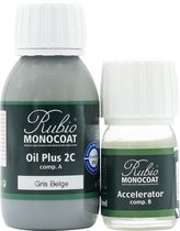 Rubio Monocoat Oil Plus 2C - Ecologische Houtolie in 1 Laag voor Binnenshuis - Gris Belge, 130 ml